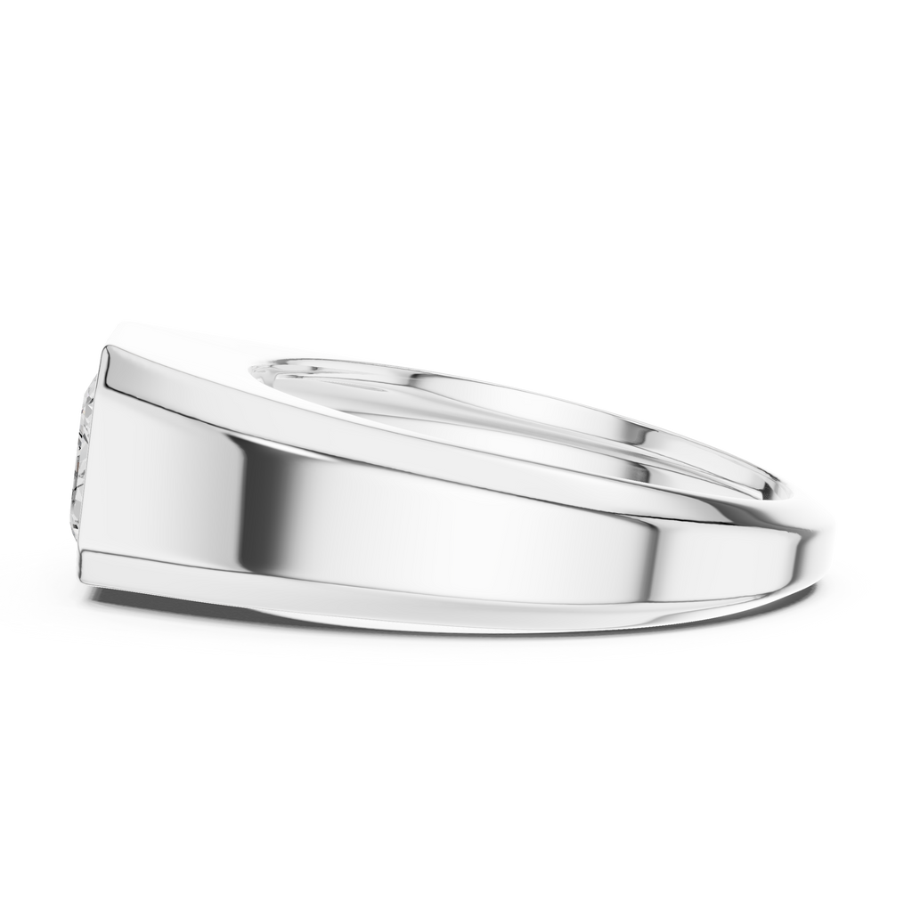Emerald Cut Diamond Men's Signet Ring
