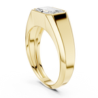 Emerald Cut Diamond Men's Signet Ring