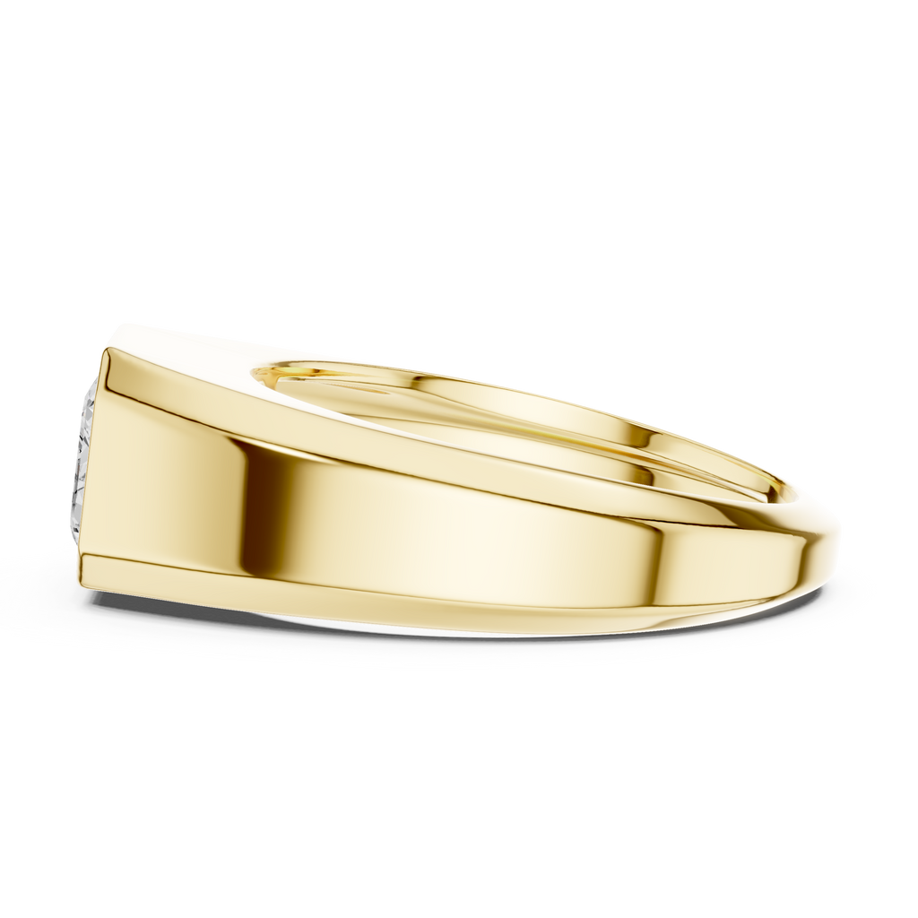 Emerald Cut Diamond Men's Signet Ring