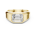 Emerald Cut Diamond Men's Signet Ring