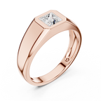 Princess Cut Diamond Men's Signet Ring