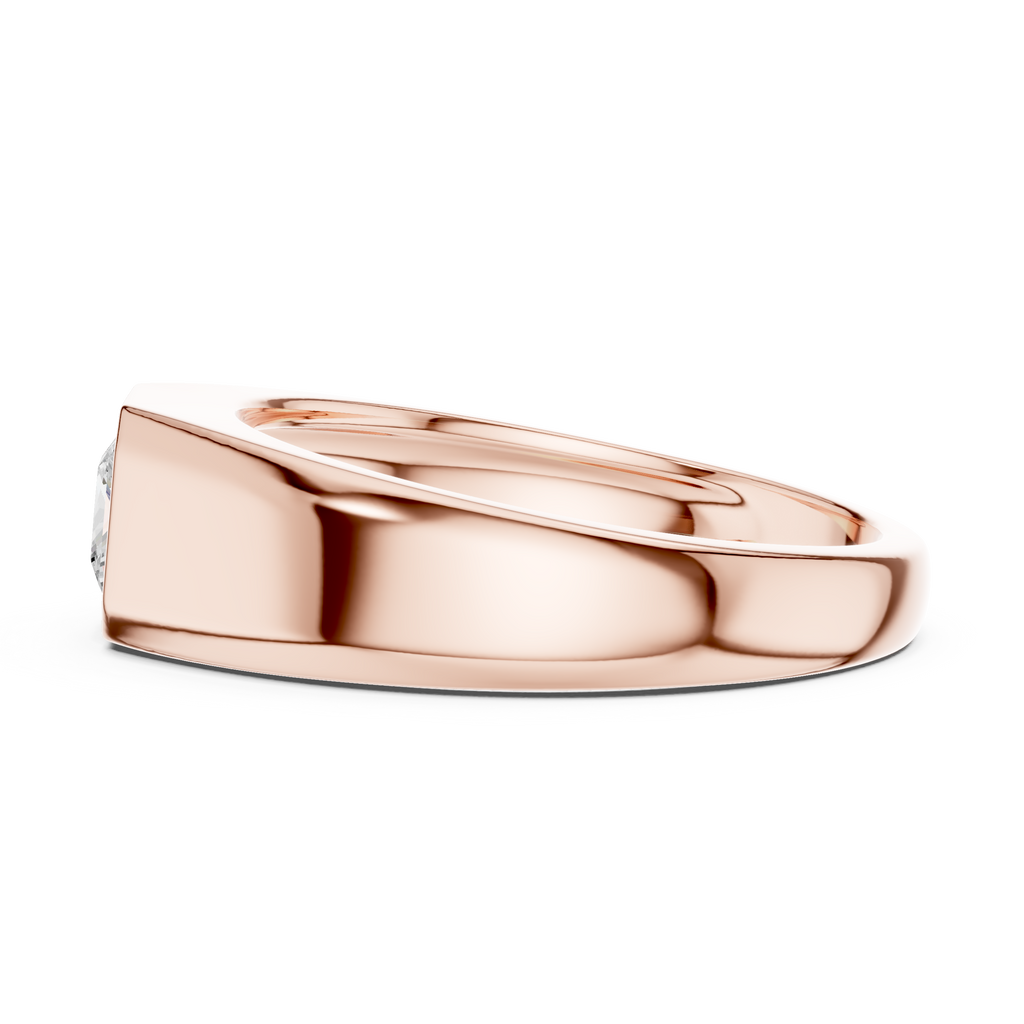 Princess Cut Diamond Men's Signet Ring