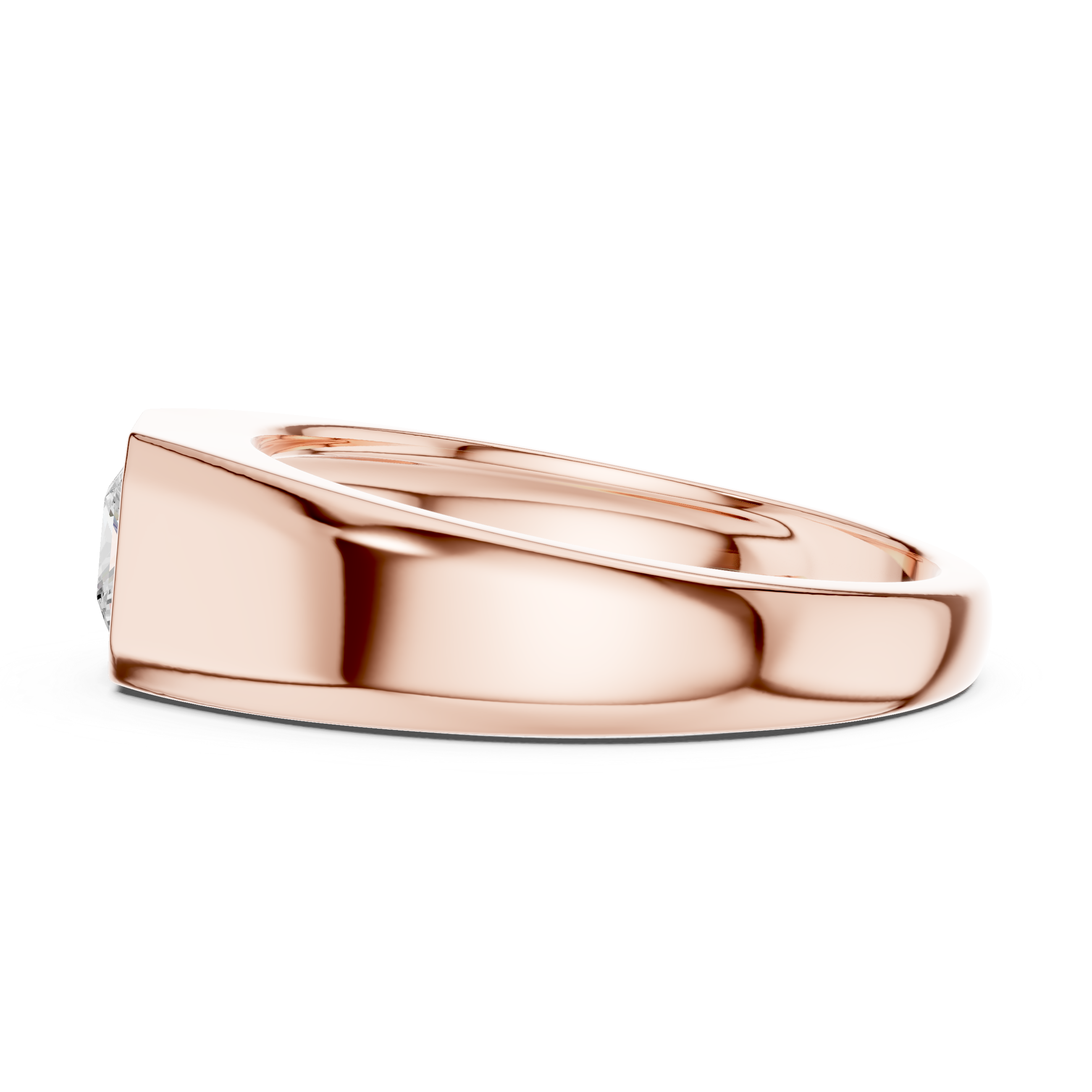 Princess Cut Diamond Men's Signet Ring