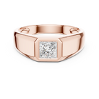 Princess Cut Diamond Men's Signet Ring