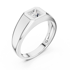 Princess Cut Diamond Men's Signet Ring