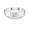 Princess Cut Diamond Men's Signet Ring