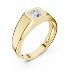 Princess Cut Diamond Men's Signet Ring