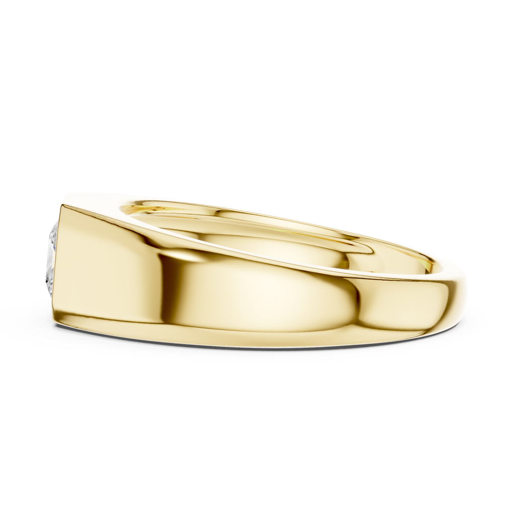 Princess Cut Diamond Men's Signet Ring