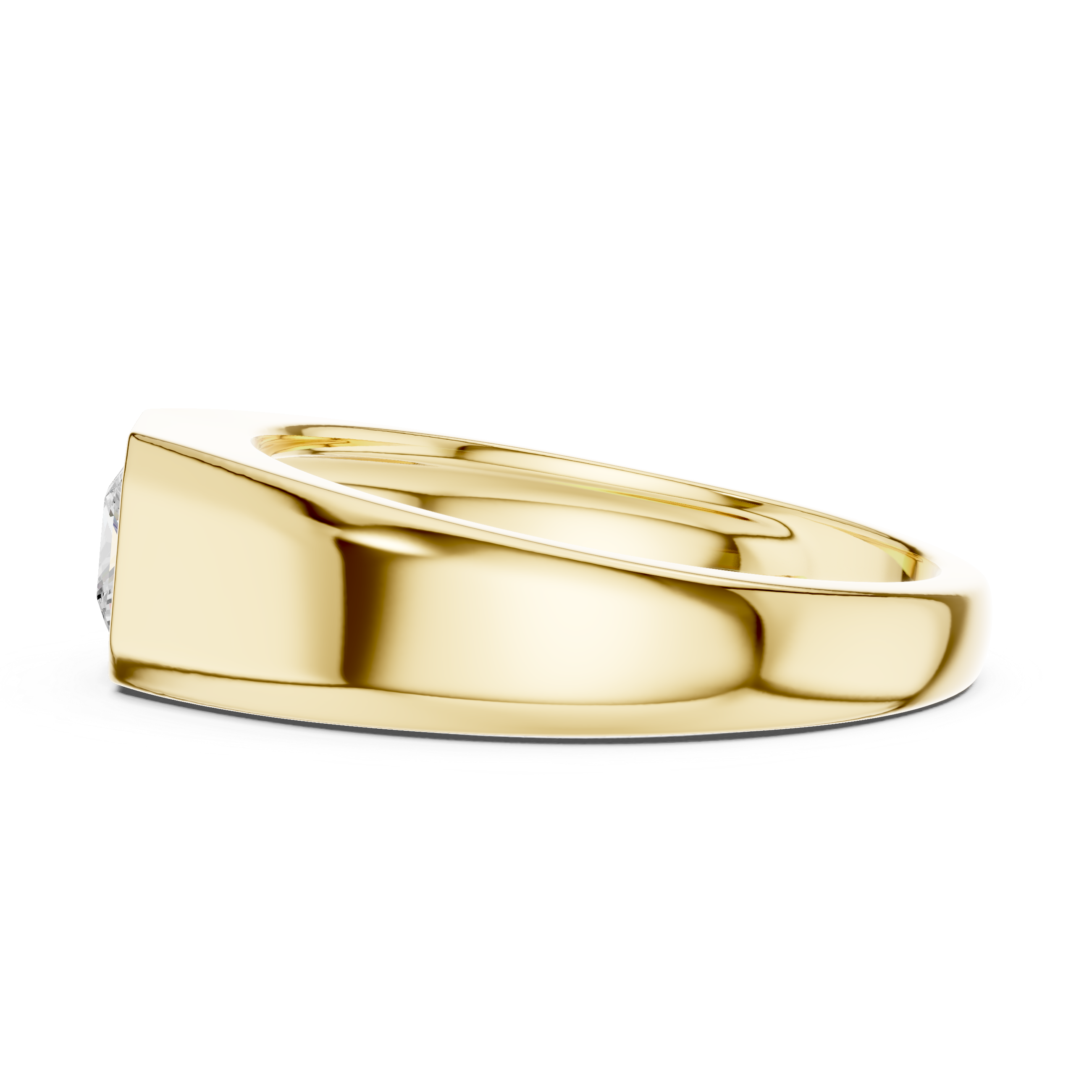 Princess Cut Diamond Men's Signet Ring