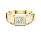 Princess Cut Diamond Men's Signet Ring
