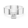 0.25 CT Princess Cut Bezel Set Men's Signet Ring