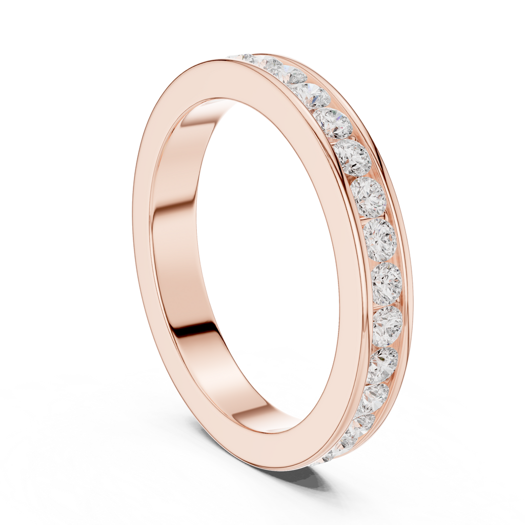 Channel Set Diamond Men's Wedding Band