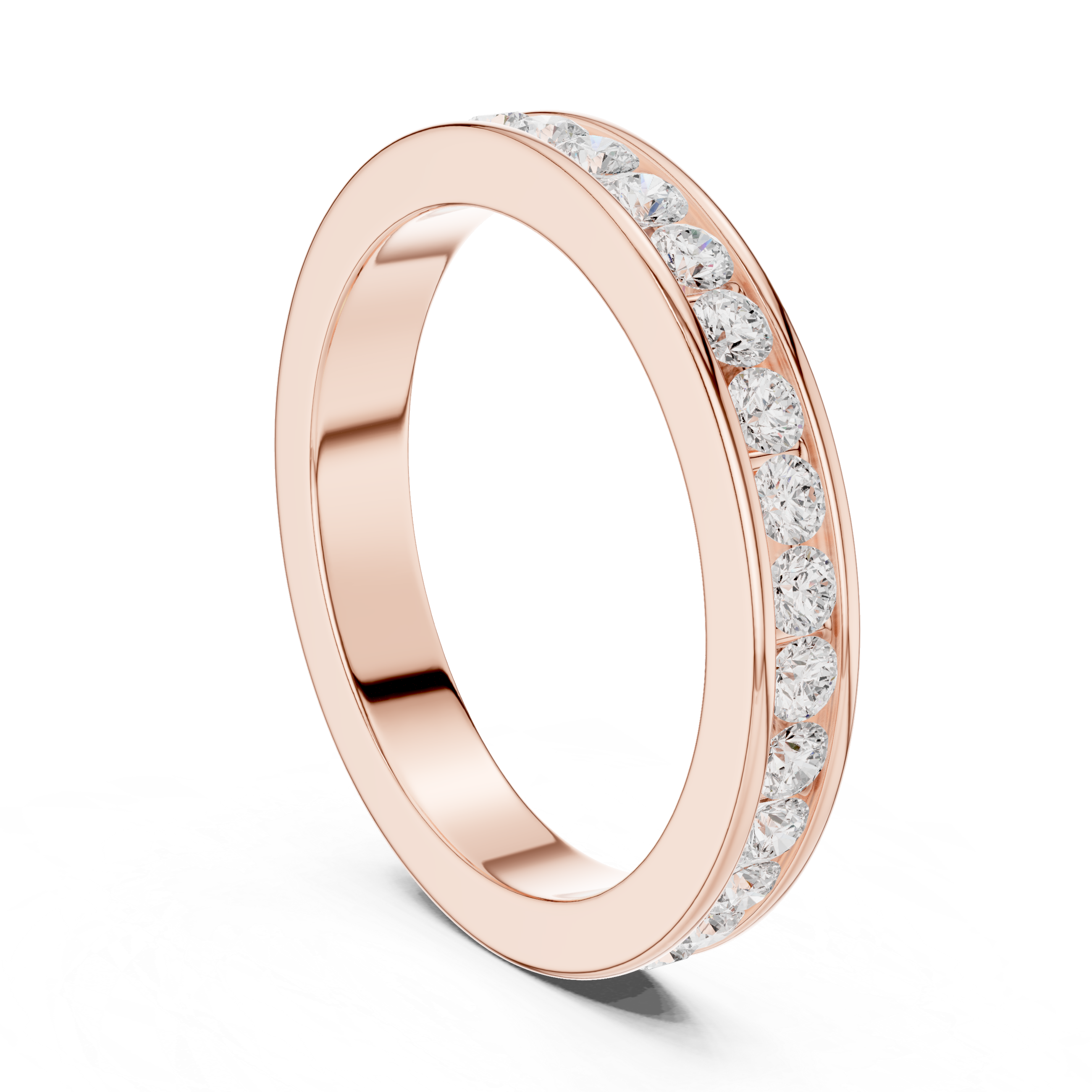Channel Set Diamond Men's Wedding Band
