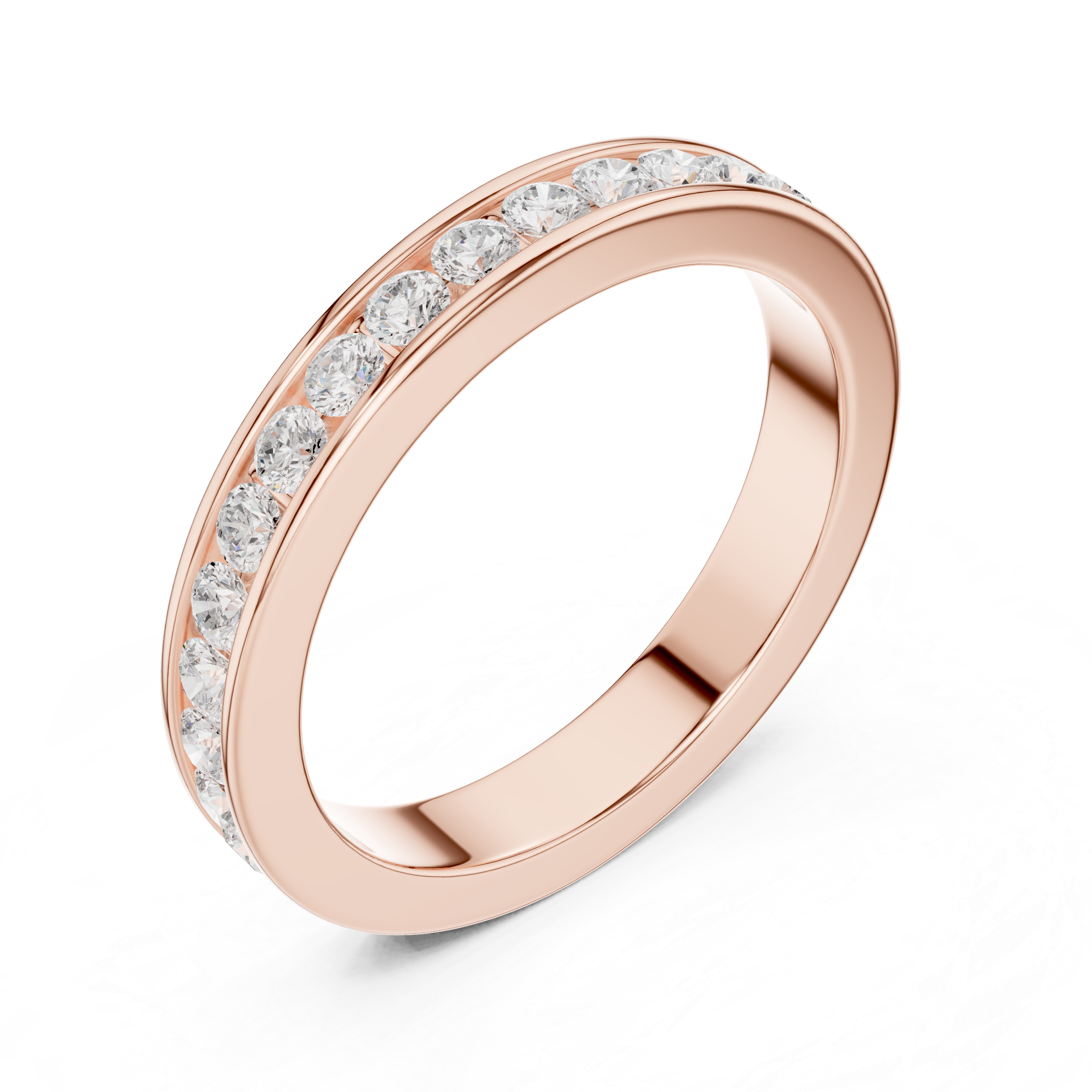 Channel Set Diamond Men's Wedding Band