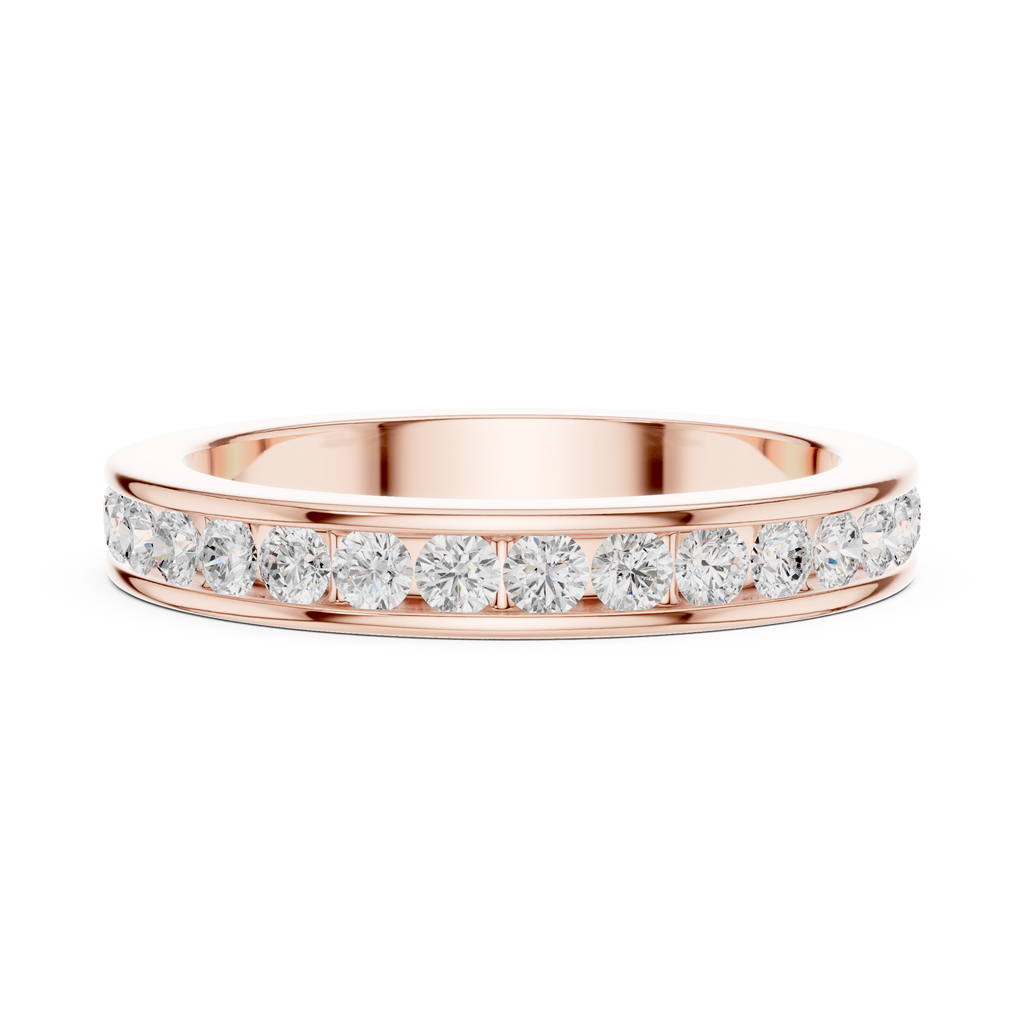 Channel Set Diamond Men's Wedding Band