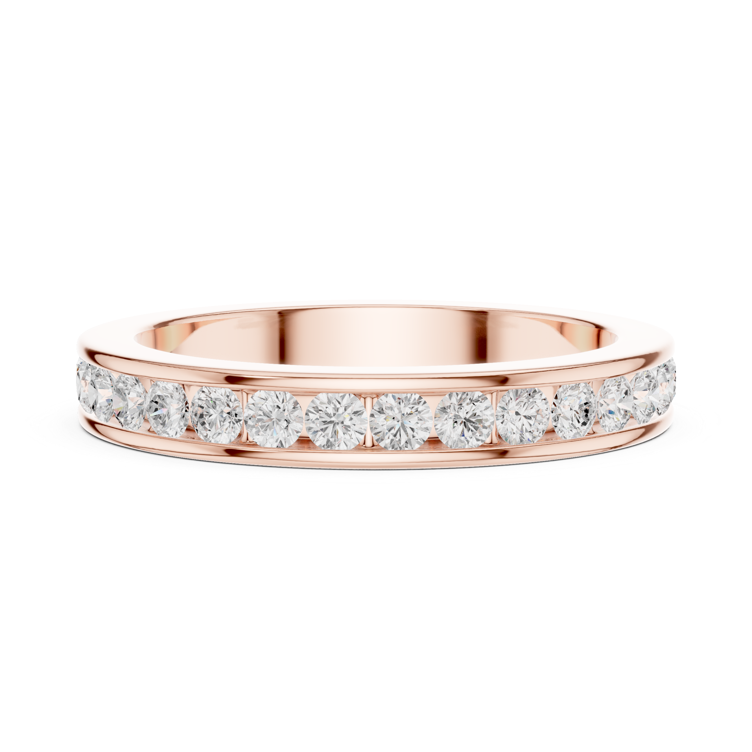 Channel Set Diamond Men's Wedding Band