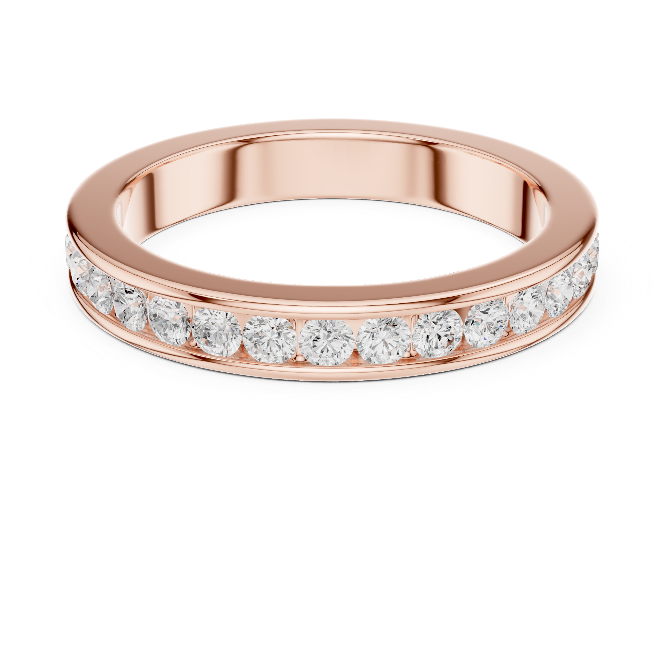 Channel Set Diamond Men's Wedding Band