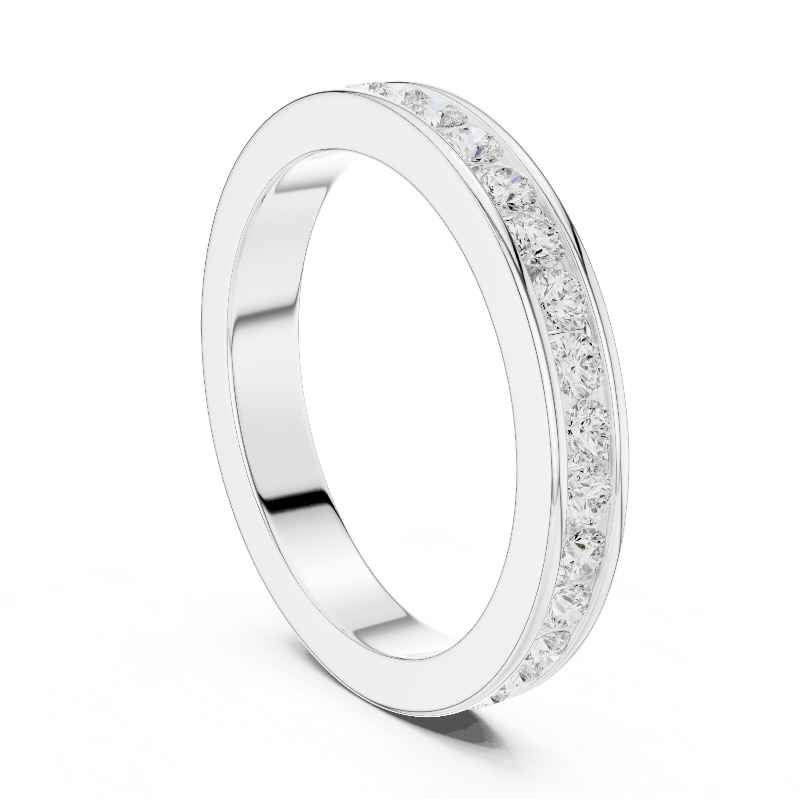 Channel Set Diamond Men's Wedding Band