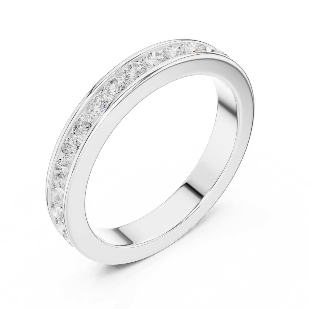 Channel Set Diamond Men's Wedding Band