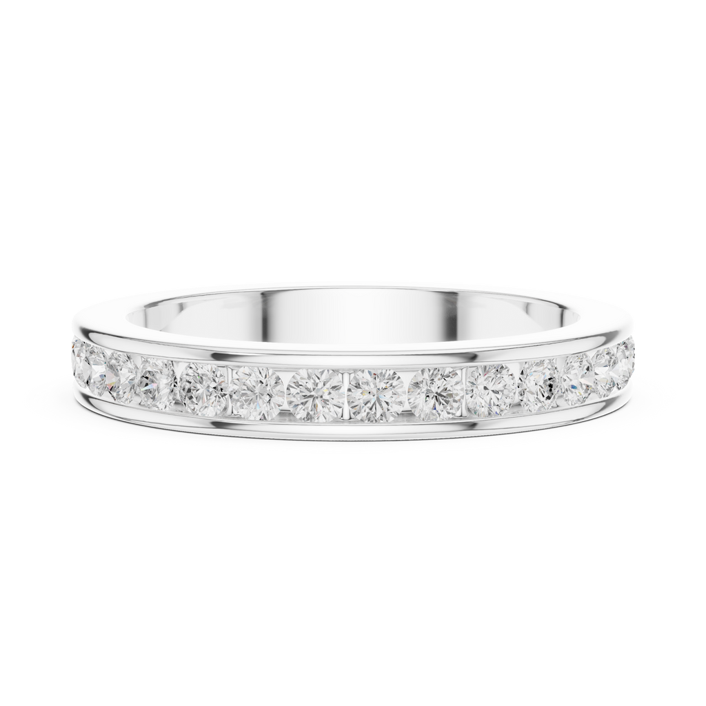 Channel Set Diamond Men's Wedding Band