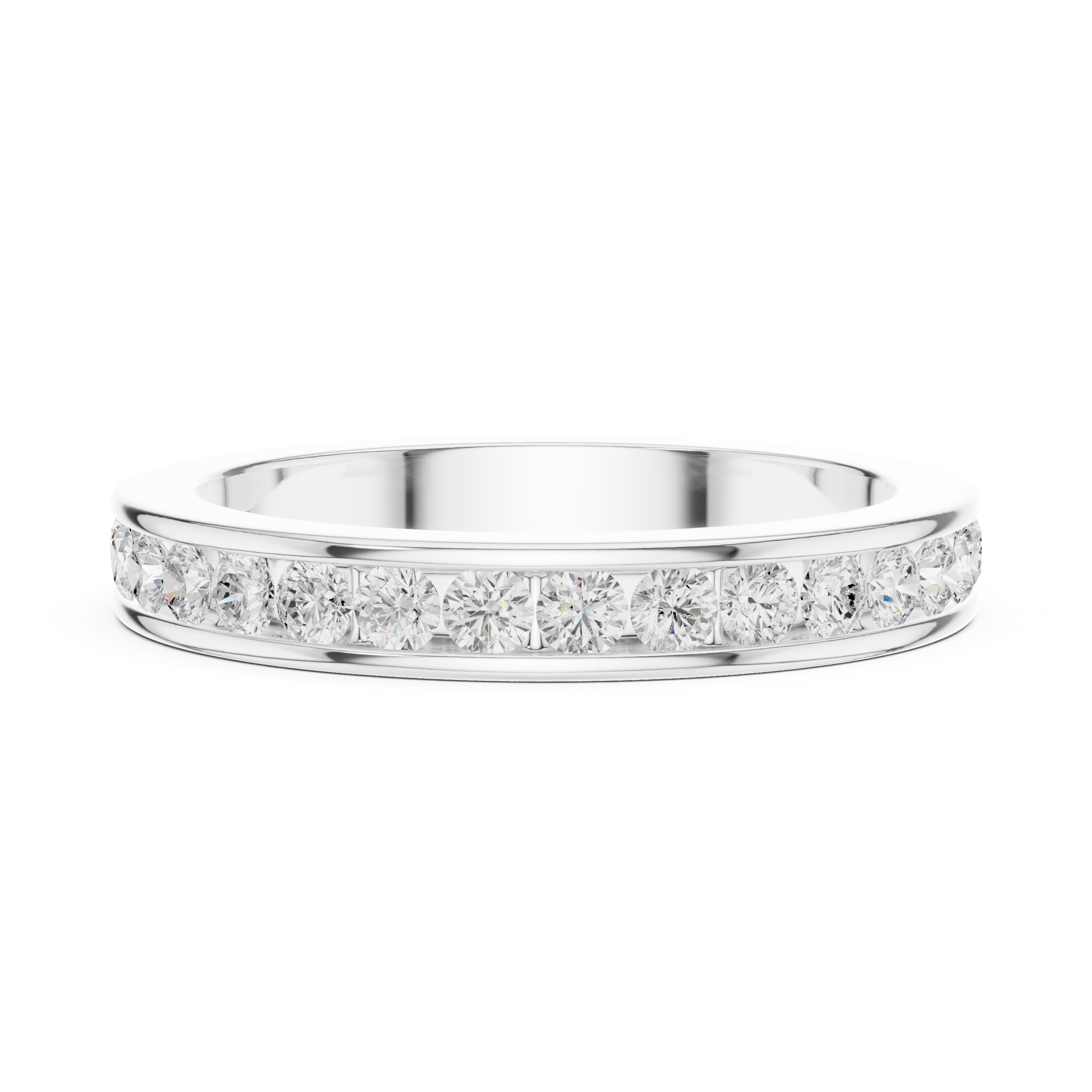 Channel Set Diamond Men's Wedding Band
