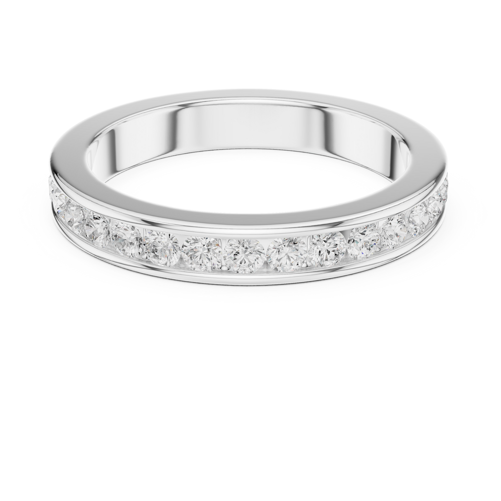 Channel Set Diamond Men's Wedding Band