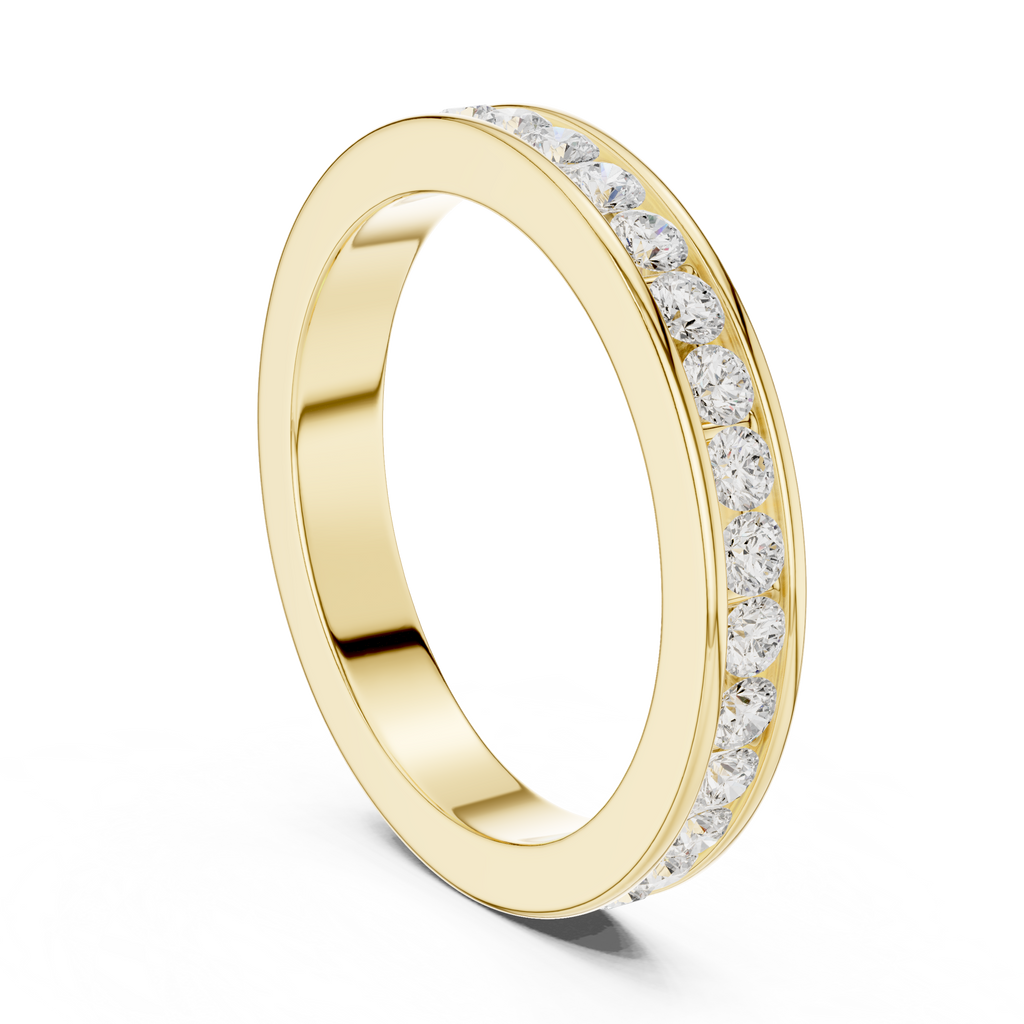Channel Set Diamond Men's Wedding Band