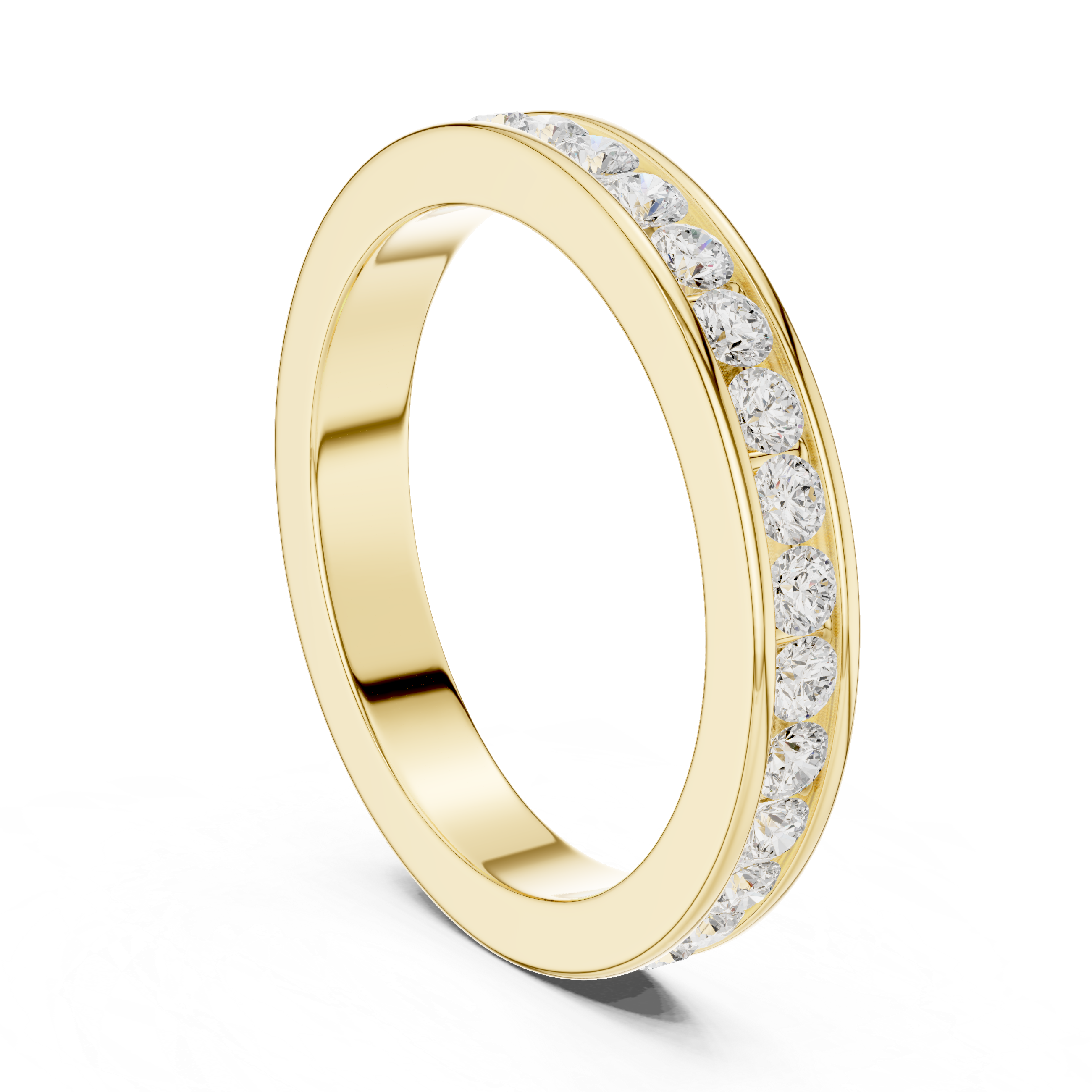 Channel Set Diamond Men's Wedding Band