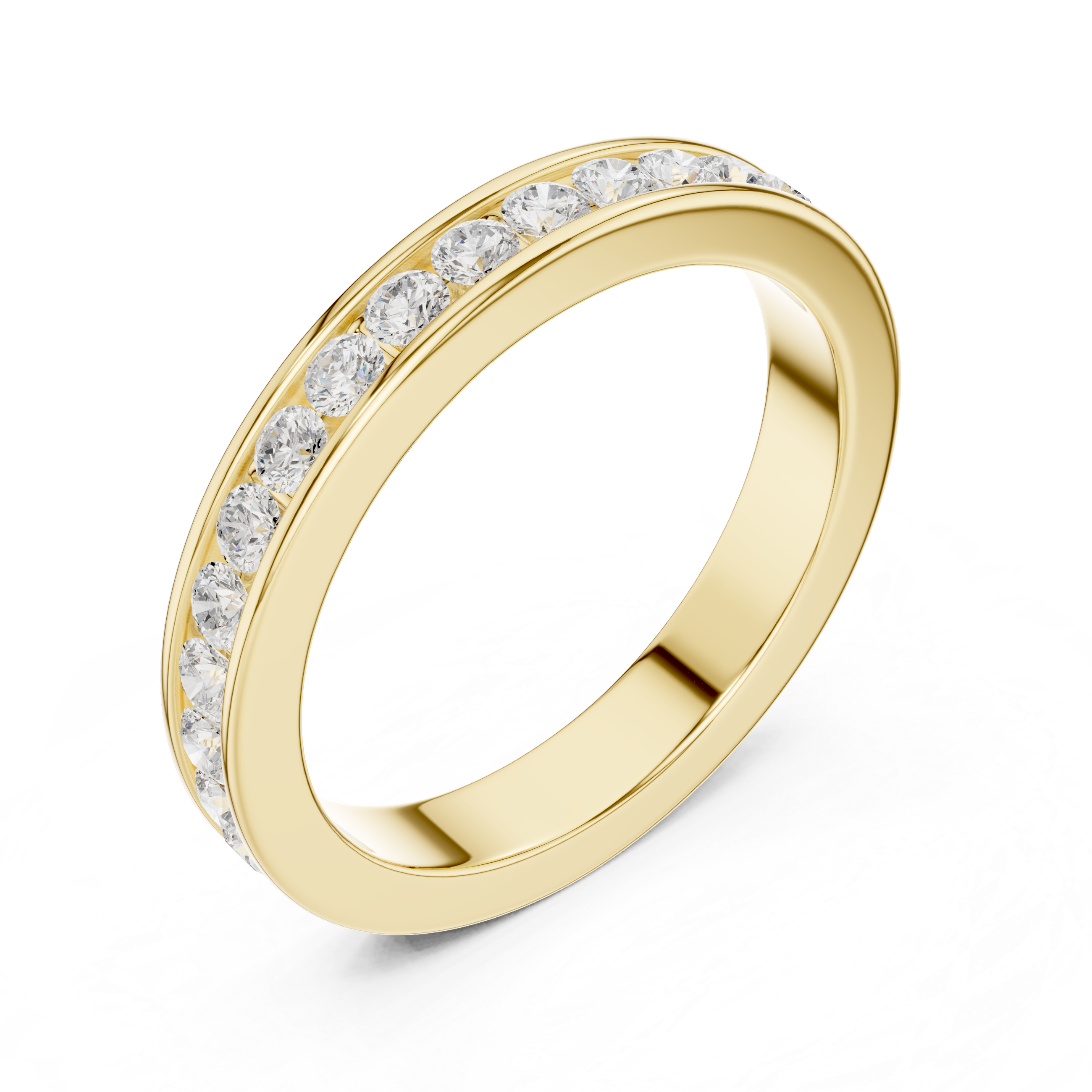 Channel Set Diamond Men's Wedding Band