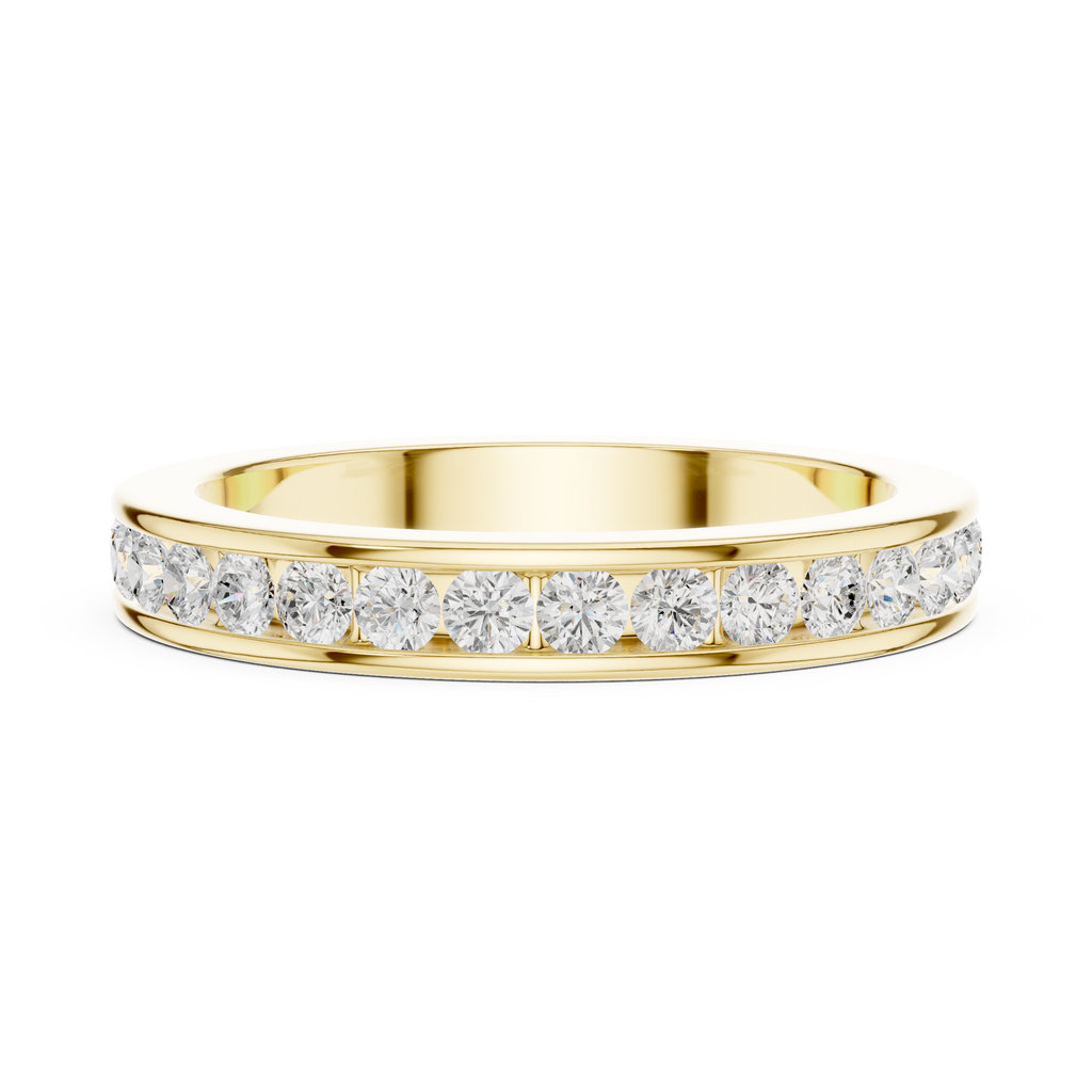 Channel Set Diamond Men's Wedding Band