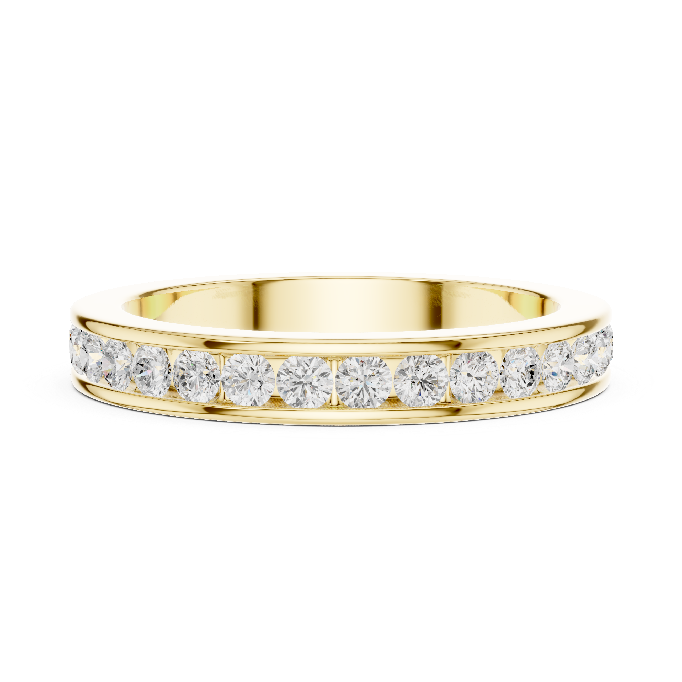 Channel Set Diamond Men's Wedding Band