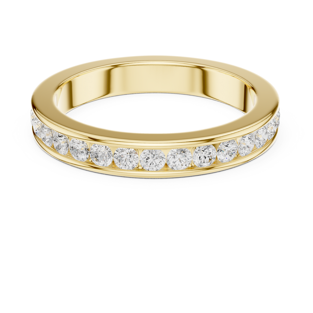 Channel Set Diamond Men's Wedding Band