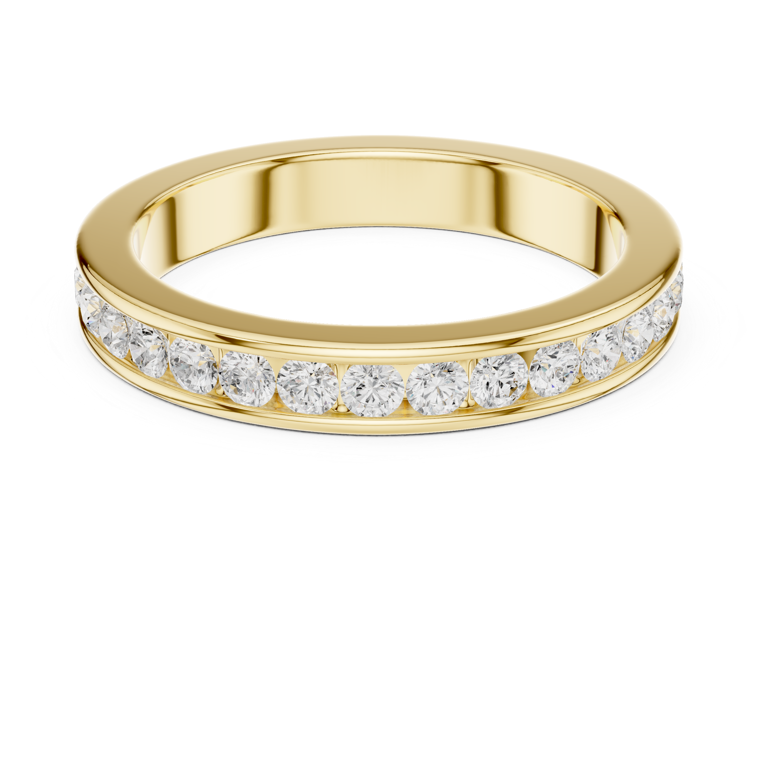 Channel Set Diamond Men's Wedding Band