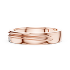 Three Diamond Men's Wedding Band