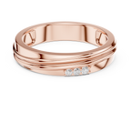 Three Diamond Men's Wedding Band