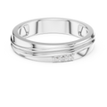 Three Diamond Men's Wedding Band