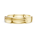 Three Diamond Men's Wedding Band