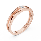 Bezel Set Diamond Men's Wedding Band