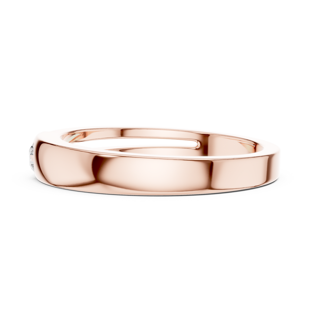 Bezel Set Diamond Men's Wedding Band