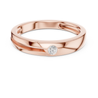 Bezel Set Diamond Men's Wedding Band