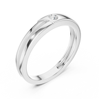 Bezel Set Diamond Men's Wedding Band