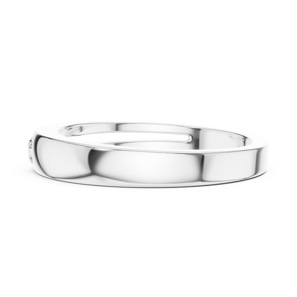 Bezel Set Diamond Men's Wedding Band
