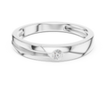 Bezel Set Diamond Men's Wedding Band
