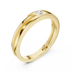 Bezel Set Diamond Men's Wedding Band