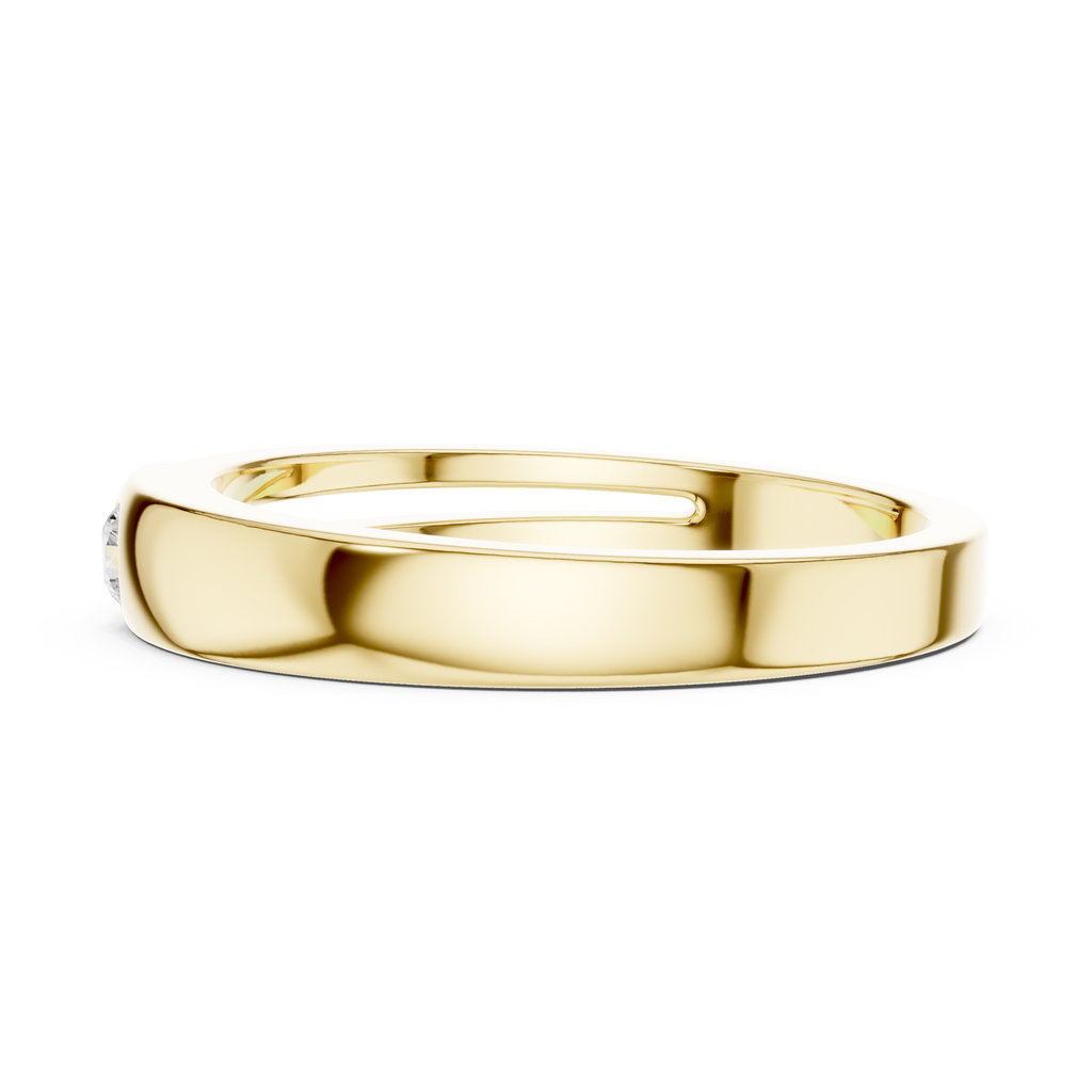 Bezel Set Diamond Men's Wedding Band