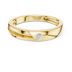 Bezel Set Diamond Men's Wedding Band