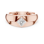 Princess Cut Diamond Men's Signet Ring