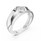 Princess Cut Diamond Men's Signet Ring