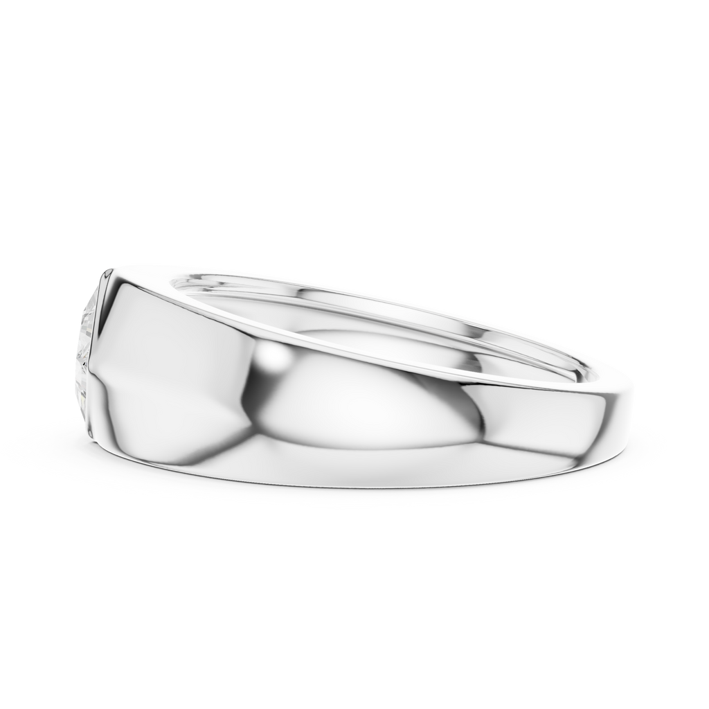 Princess Cut Diamond Men's Signet Ring