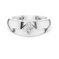 Princess Cut Diamond Men's Signet Ring
